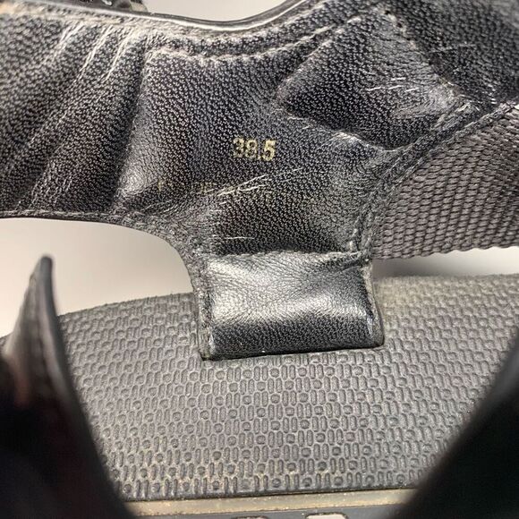 Prada Nomad Velcro Strap Dad Sandal Black Chunky Flat Platform Flatform EU 38.5 - Picture 9 of 9